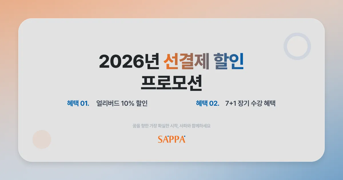 2026년 SAPPA 프로모션 안내 이미지